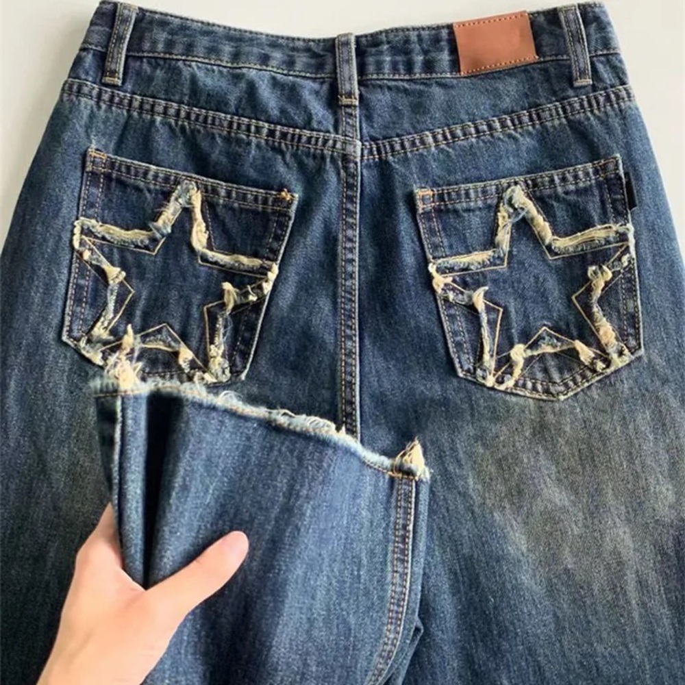 Women’a vintage retro, streetwear Y2K jeans